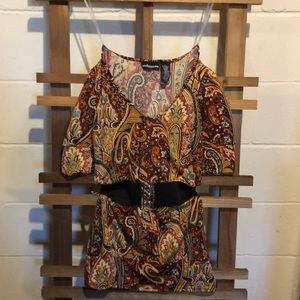 Sixteen polyester shirt with belt
